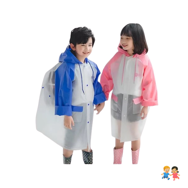 Poncho Niño Capa Impermeable Portátil Lluvia Viento