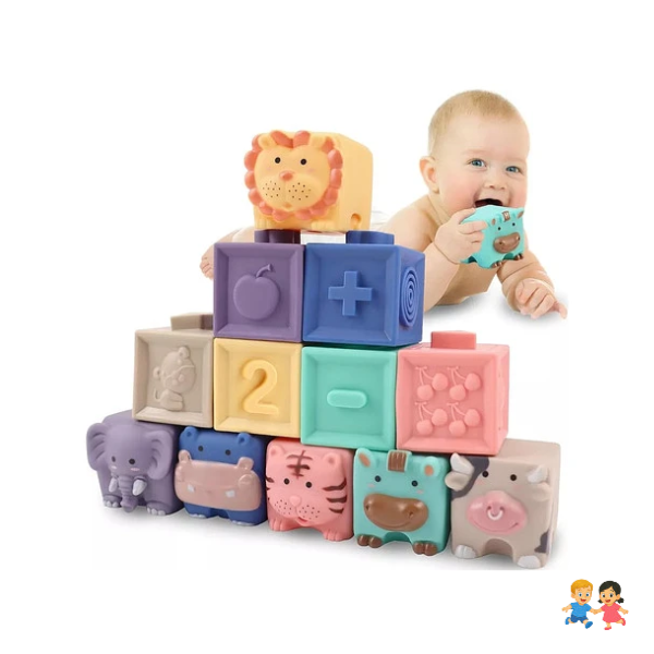 Bloques De Construcción Apilables, Juguete Para Dentición.
