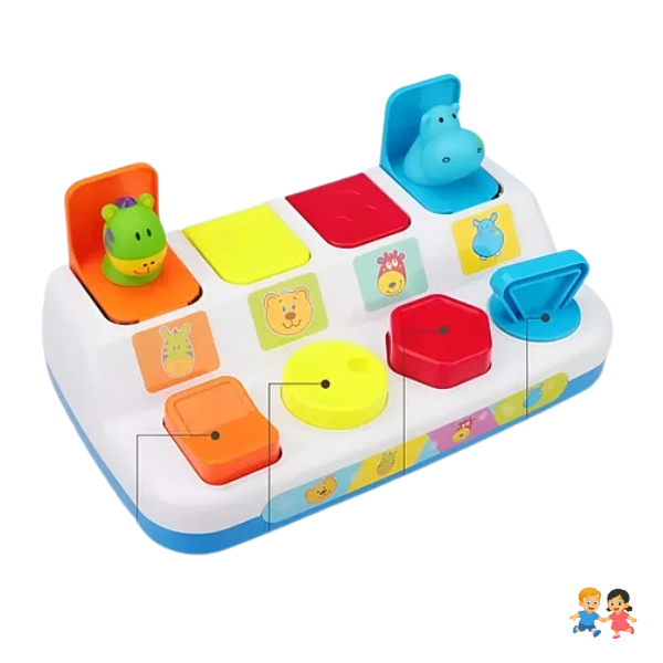 Juguete Pop Up Didáctico Animales Montessori Interactivo.