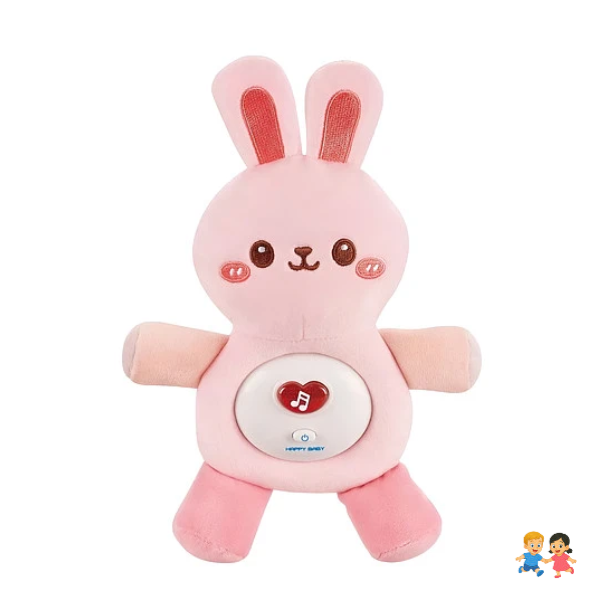 Juguete Conejito Sonajero Con Luces Música Y Colgador Niños.