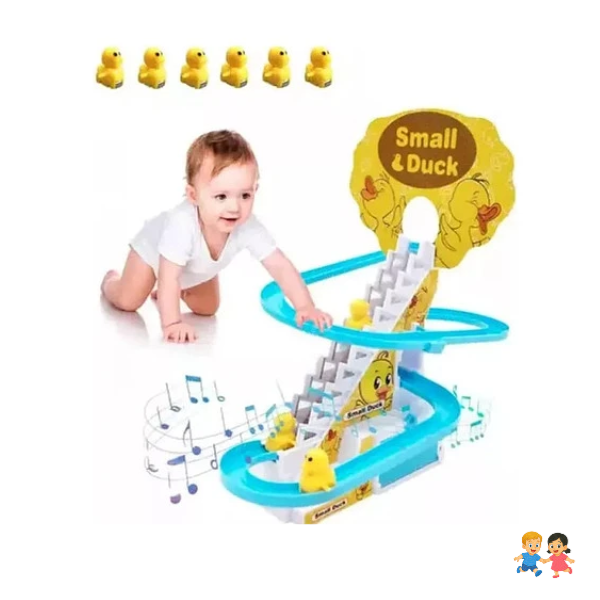 Pista De Carreras Patos Escaleras Deslizamiento Juguete Niño.