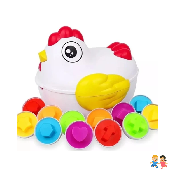 Juego Encaje Huevos Montessori 12 Unidades Figuras.