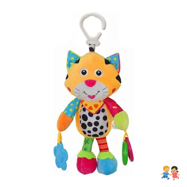 Peluche Estimulación Sensorial Bebé Con Sonajero Colgador