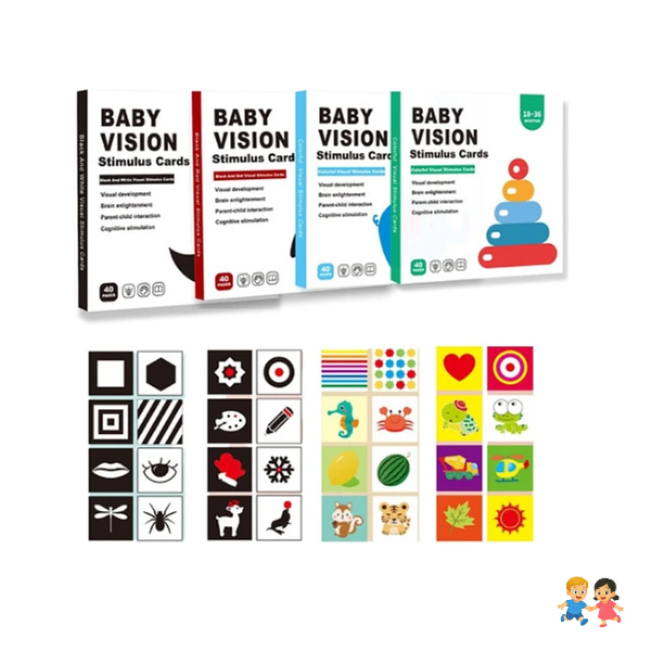 Set Tarjetas De Estimulación Visual Para Bebés 0-36 Meses.