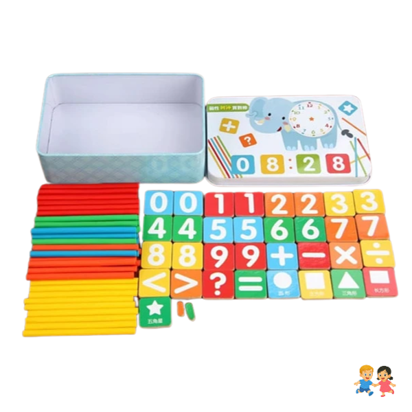 Juego Educativo Para Niños: Numero, Reloj y Colores Magnético.