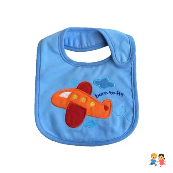 Pack 5 Unid Baberos Bordados Impermeable 3 Capas.