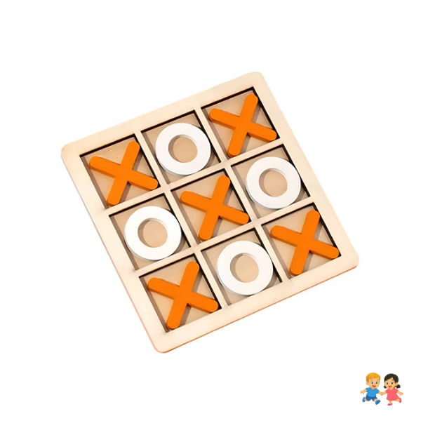 Juego De Mesa Clásico Juego Del Gato En Madera X Y 0.