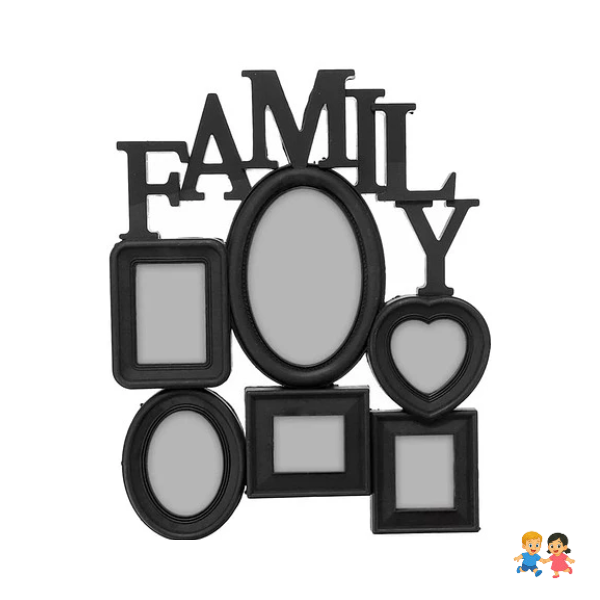 Collage De Fotos Familiares, Decoración En Forma Familiy.
