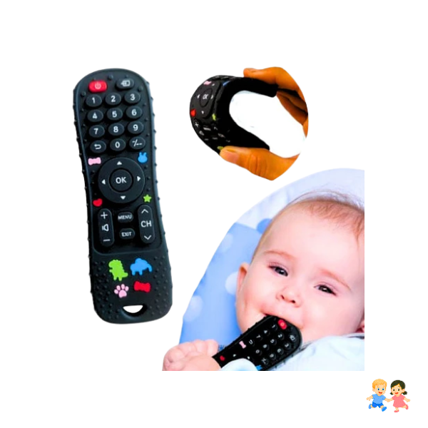 Mordedor Con Forma De Control Remoto | Silicona Suave | Estimulación Sensorial Y Masaje De Encías | Para Bebés