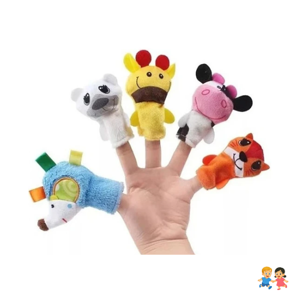 Familia Dedo Títeres Didácticos Papá Dedo Bebé Dedo 5 Pz.