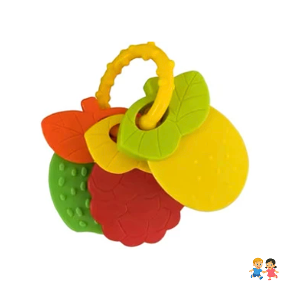 Mordedor Silicona Bebe Rasca Encías Estimulante Frutas.