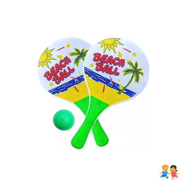 Set Paletas De Playa Madera Raqueta Paletas Playeras.