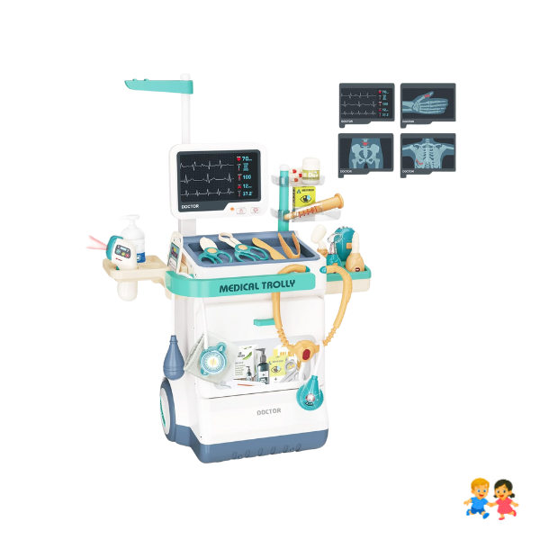 Set De Juego Consultorio Medico Electrocardiograma 26 Pzas.