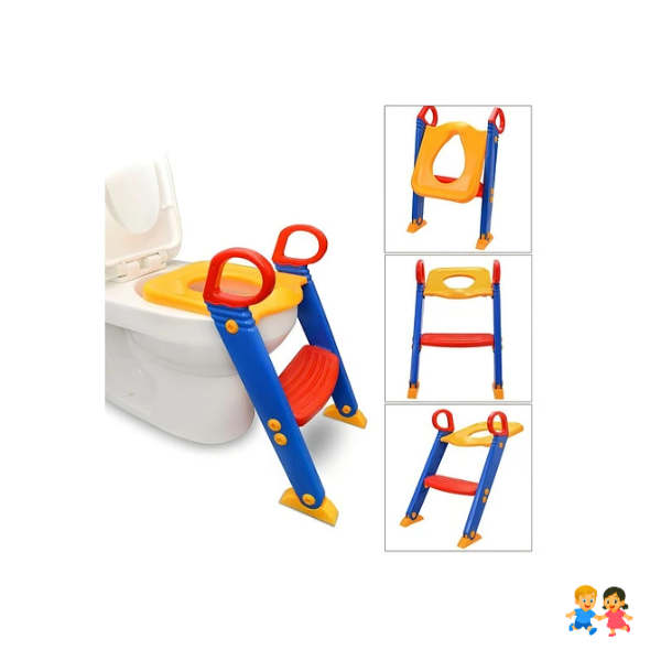 Adaptador De Inodoro Para Niños Escalera con Asiento.