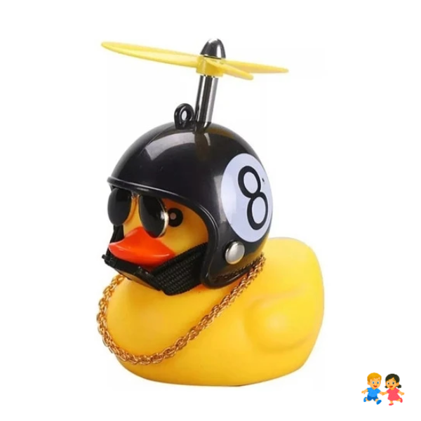 Pato Bicicletero Con Casco Luz Led Automóvil Bici Patito.