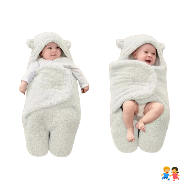 Manta Bebé Saquito Con Orejitas De Conejito Para El Invierno.