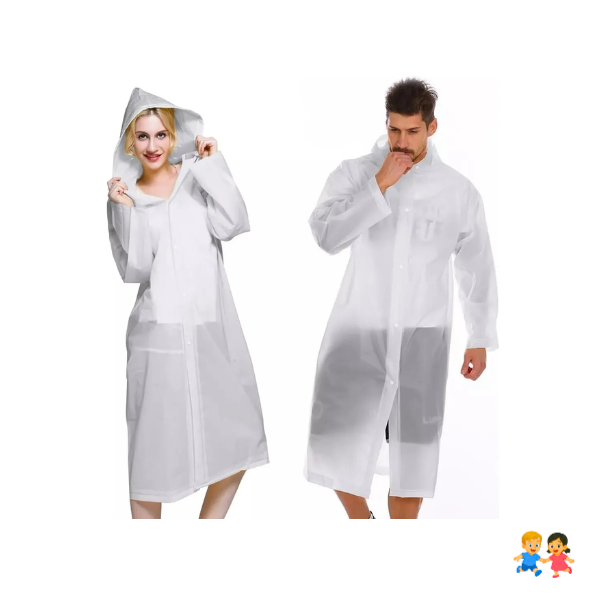 Portátil Capa Poncho Para La Lluvia 100% Impermeable Duro.
