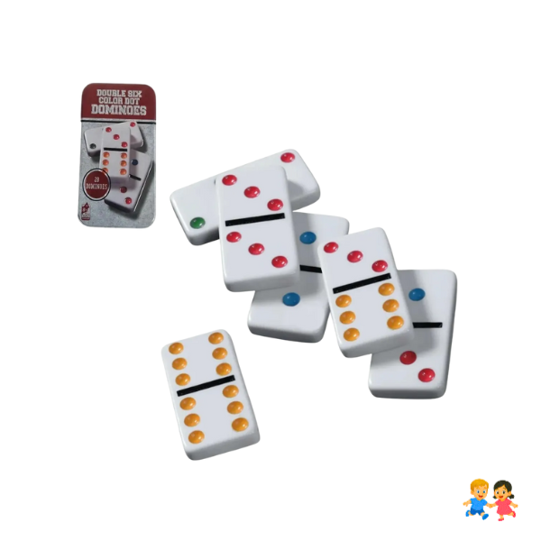 Juego Domino Caja Metálica 28 Piezas , Juegos De Mesa.