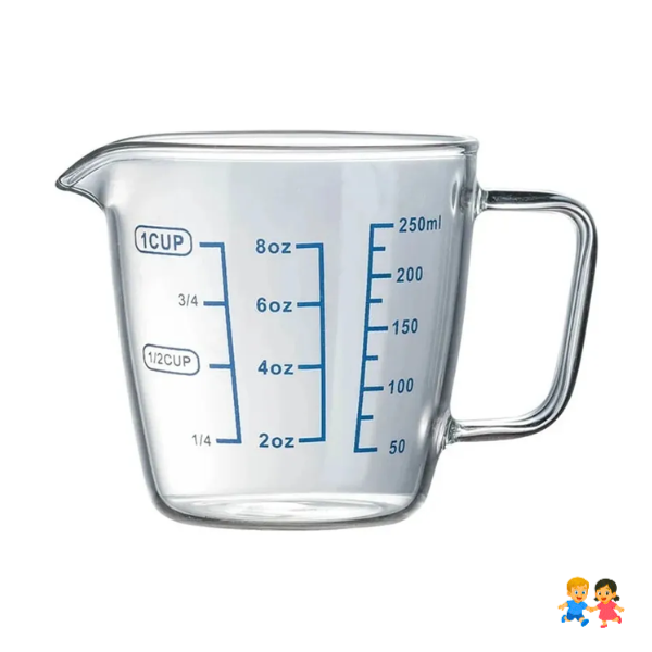Taza Medidora De Vidrio, Jarra Medidora 250 Ml Varios