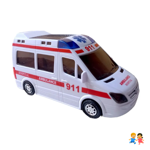 Juguete Auto Ambulancia Camión De Emergencia Con Sonido Luz