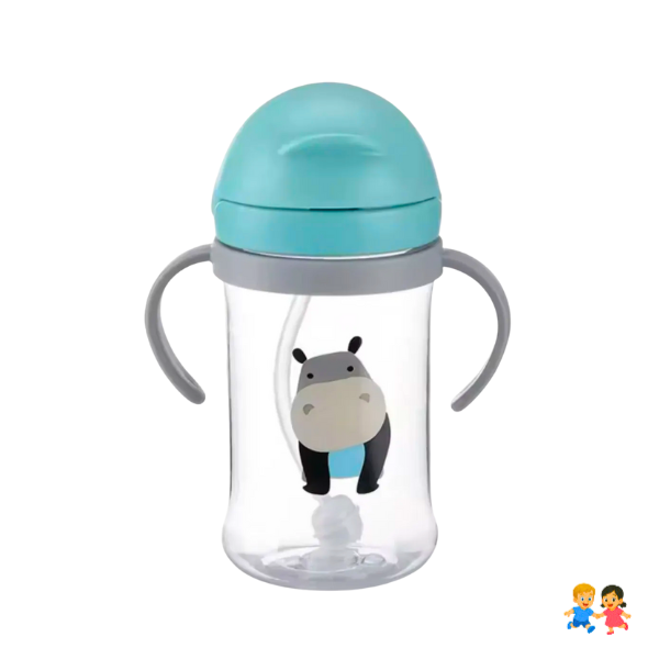Vaso Antiderrame Con Bombilla Y Asas Para Bebé 350ml 6m