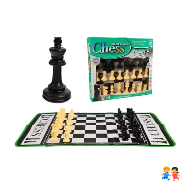 Ajedrez Gigante Con Tapete - Juego Para Niños