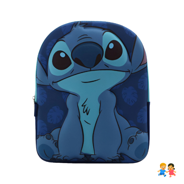 Mochila Escolar Face 3d Stitch Niños Niñas