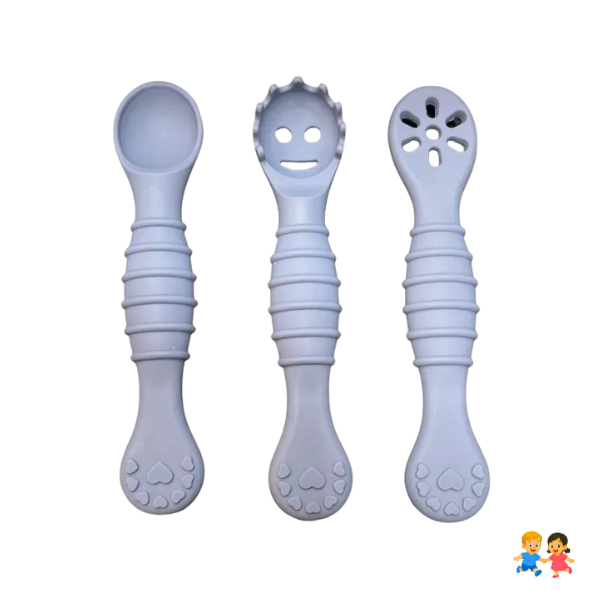 3 Cucharas Soft De Aprendizaje Silicona