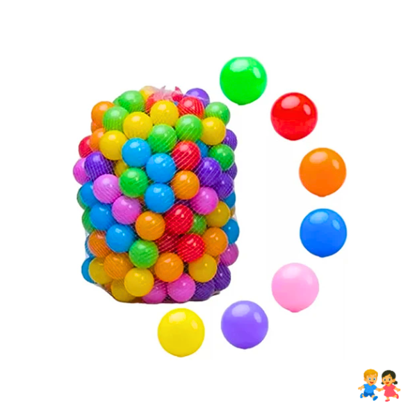 Pack 50 Pelotas Plásticas Para Piscina Colores.