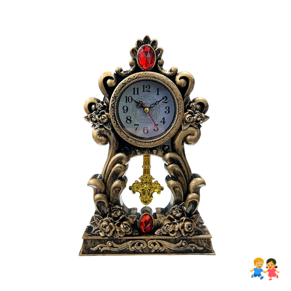 Reloj de Mesa Estilo Vintage Elegantes con Detalles Decorativo