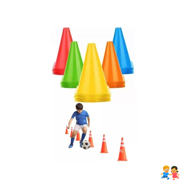 10 Conos De Entrenamiento 18cm Crossfit Deporte/ Trafico
