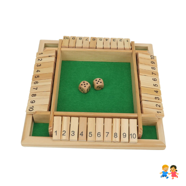 Juego de Mesa de Madera con Dados  4 Jugadores, Educativo y Familiar