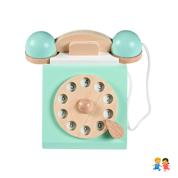 Telefono Juguete Niños bebe Didactico De Madera