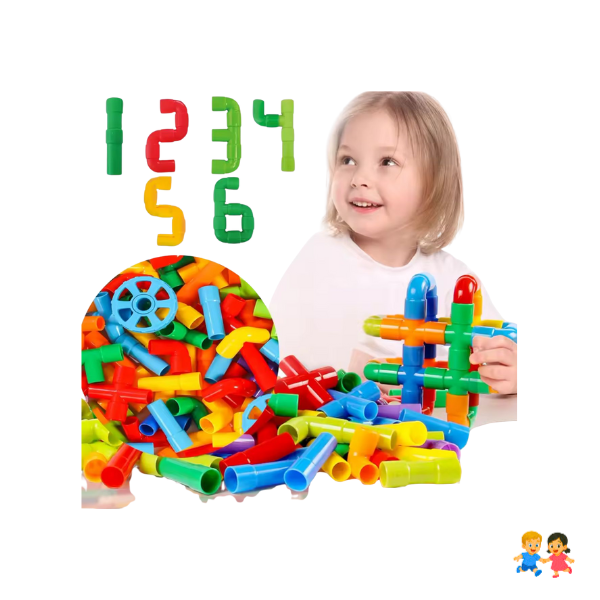 Juego Didáctico Tubos Conectores de Encaje para Niños