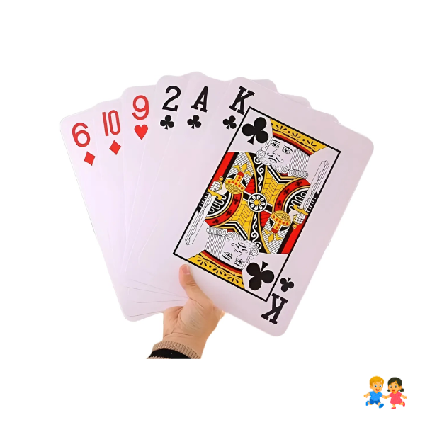 Mazo De Naipe Ingles Tamaño Jumbo De 10x16cms, Carta Gigante