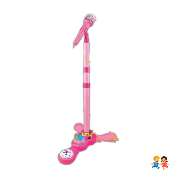 Micrófono Pedestal Juguete Mp3 Con Luces Infantil.
