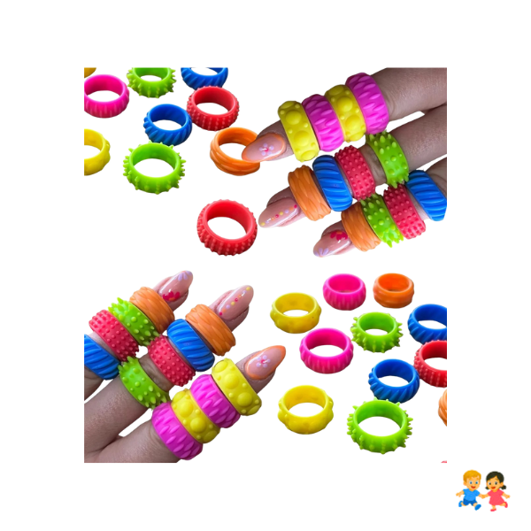 Juguete Sensorial Anillos Tea Tdah Atención Autismo 12 Uds