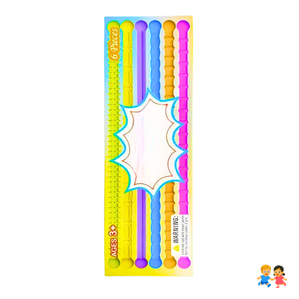 Juego 6 Varillas Antiestrés Texturizadas Para Niños Con TDAH O Ansiedad
