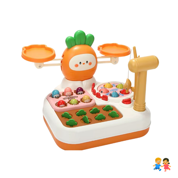 Juego Educativo Estilo Montessori Pesca, Balanza y Martillo Estimula