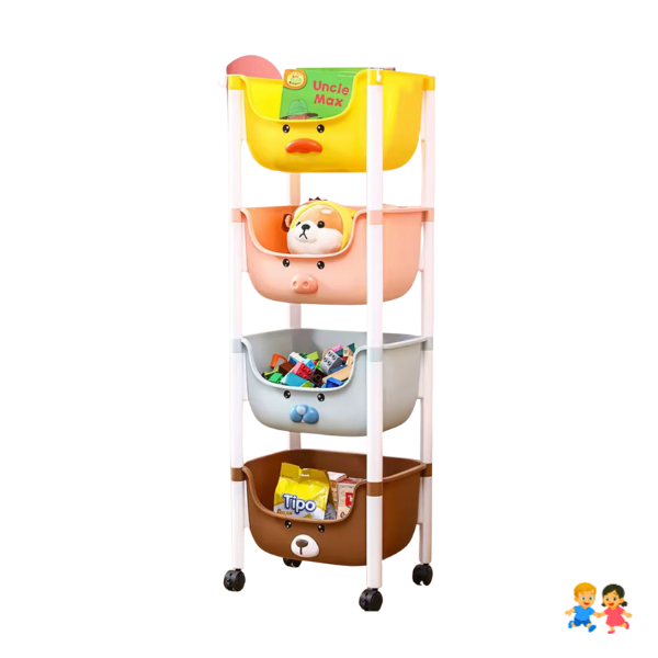 Estante Infantil Organizador Con Soporte 4 Niveles