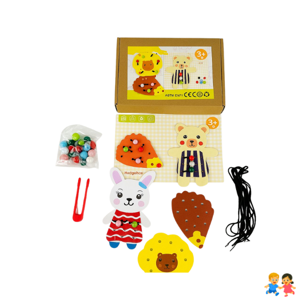 Juego  Mano Y Ojo De Enhebrar, Enlazar Y Ensartar Animal