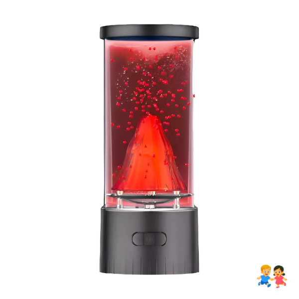 Lámpara Volcán Luz Led Decorativa 6 Colores 3d Usb