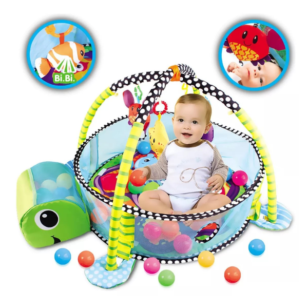 Gimnasio Bebe Con Piscina + 30 Pelotas 3 En 1