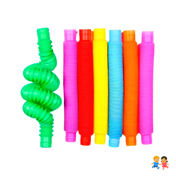 6 Pop It Tube - Pop It Tubo 6 Piezas Colores Surtidos.