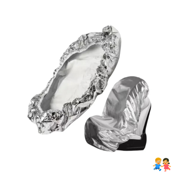 Protector Funda Térmica Silla Auto Bebe Niños Cubre Asiento Plateado