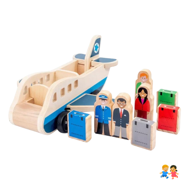 Avión de Madera Didáctico Montessori Niños 2-4 Años
