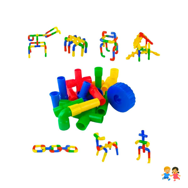 Set Tubos Construcción Didáctico Preescolar