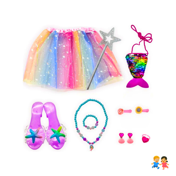 Disfraz Infantil Sirena Con Tutu Zapatos Y Accesorios