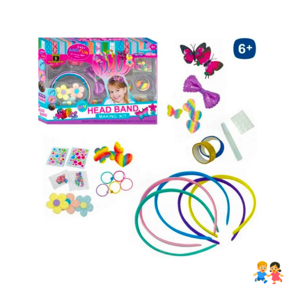 Kit Diadema Infantil Para Crear Accesorios 60 Piezas