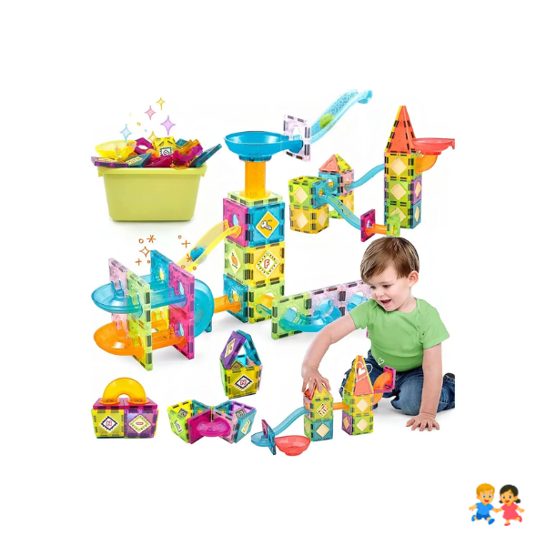 Set De Construcción Magnético Diy Magnetic 61p En Caja